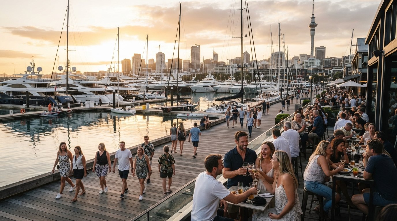 Viaduct Harbour, Auckland: the marina that learned to dress up